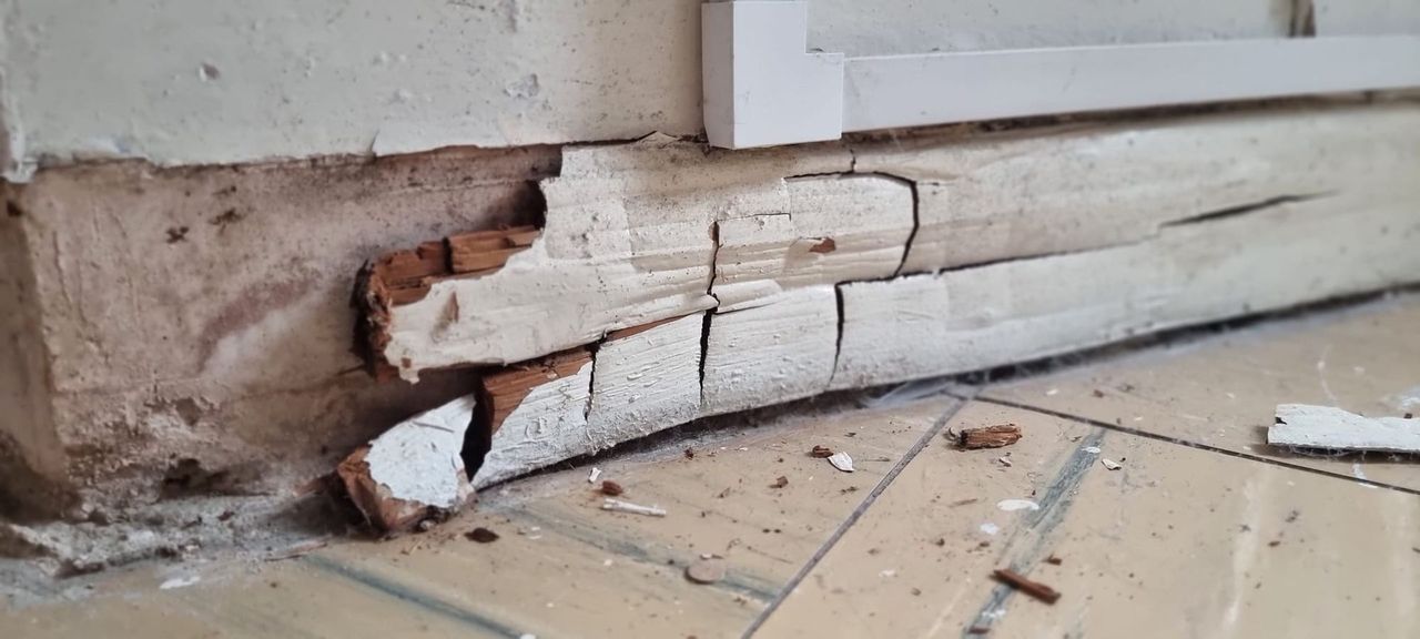 Skirting board rotting