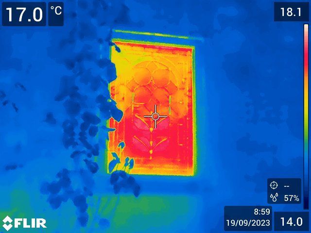 Thermal image of window