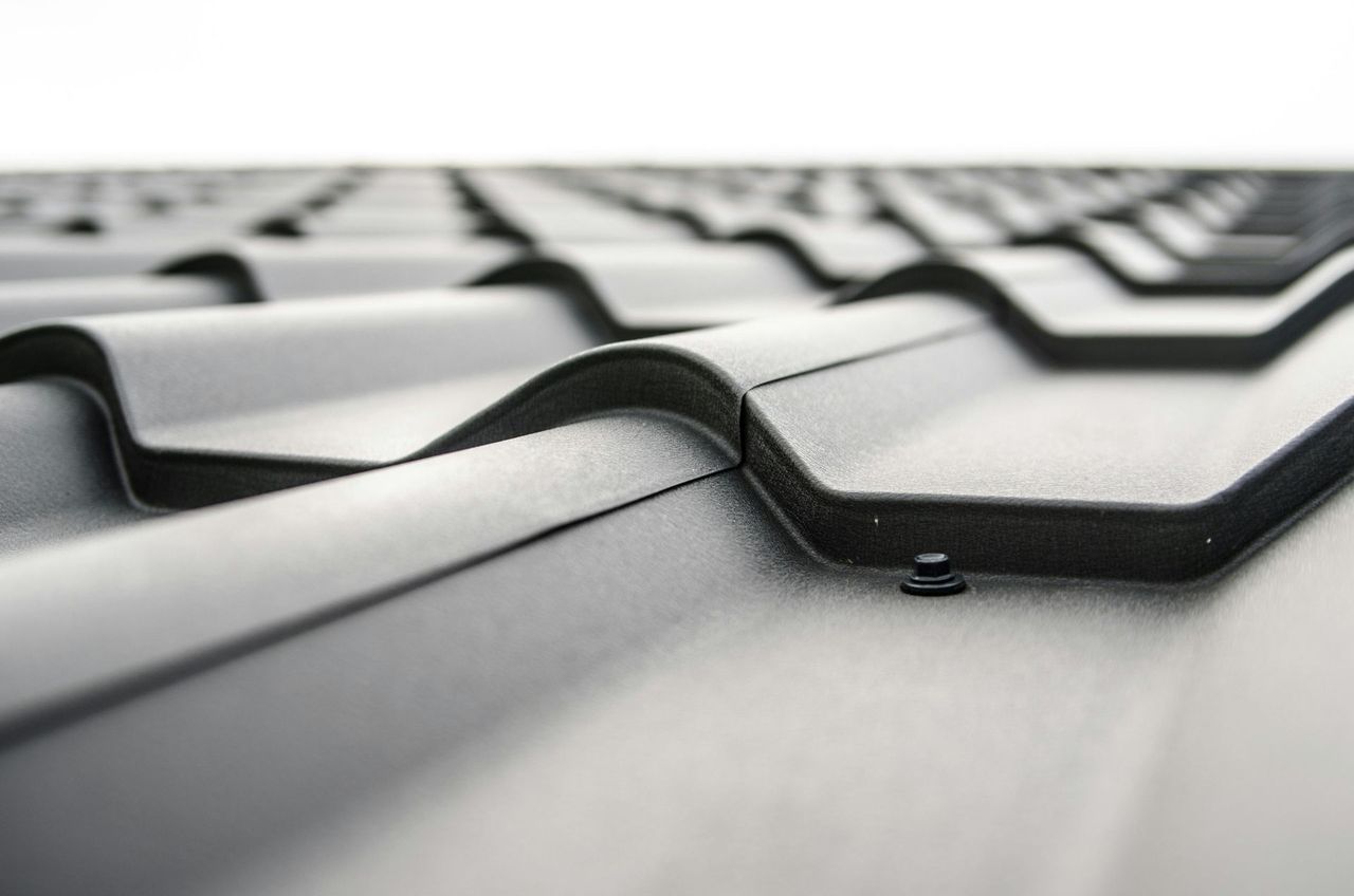 close up of roof tiles